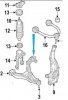 Tuleja Wahacza dolnego z przodu 12WKDP Grand cherokee 2005-